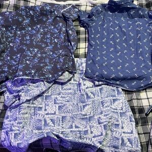 Blue Hawian shirts